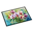 thumbnail image 1 of Caroline's Treasures DAC1563MAT Orchids in Watercolor Doormat 18x27 Front Door Mat Indoor Outdoor Rugs for Entryway, Non Slip Washable Low Pile, 18H X 27W, 1 of 6