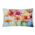 thumbnail image 1 of Carolines Treasures DAC1571PW1216 16 x 12 in. Unisex Gerbera Daisies in Watercolor Fabric Decorative Pillow, 1 of 4