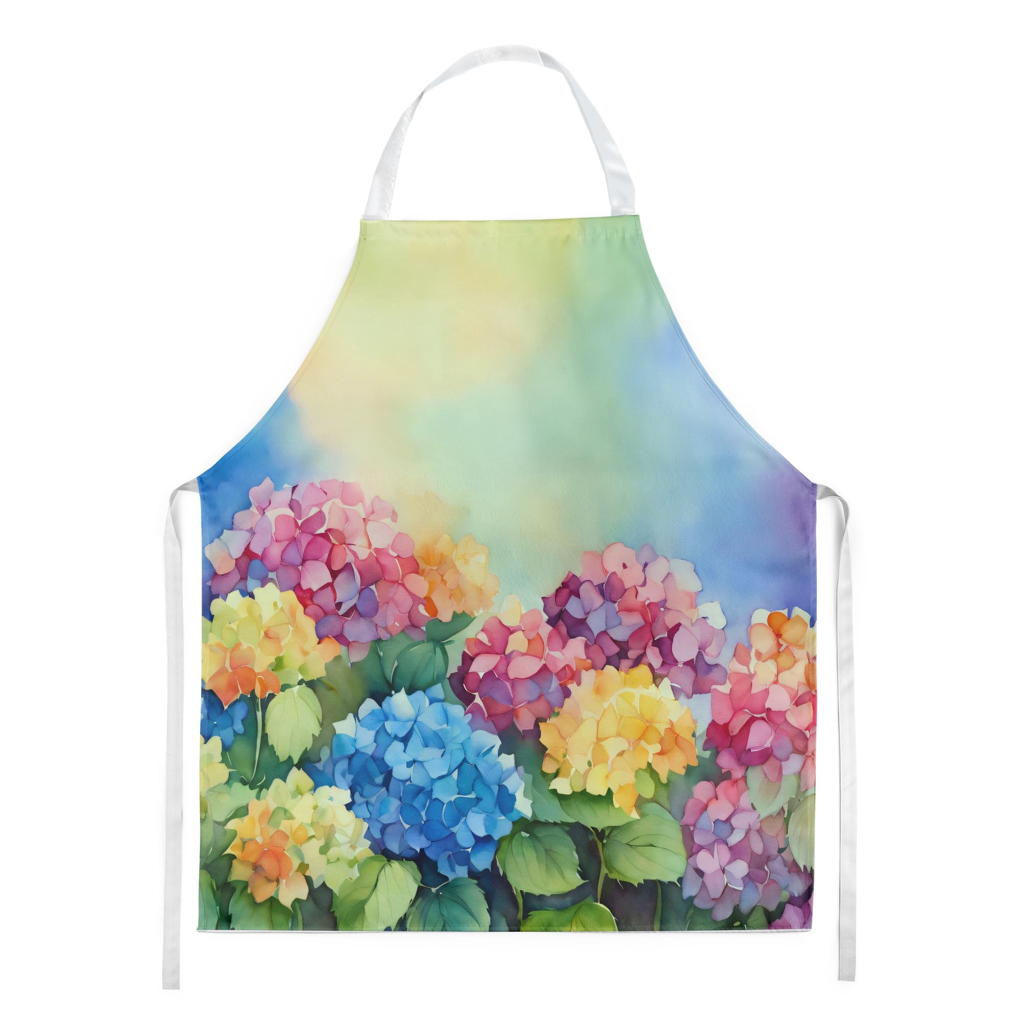 Hydrangeas in Watercolor Apron 27 in x 30 in