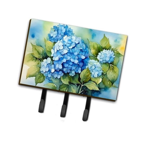 Hydrangeas in Watercolor Leash or Key Holder 6 in x 9 in