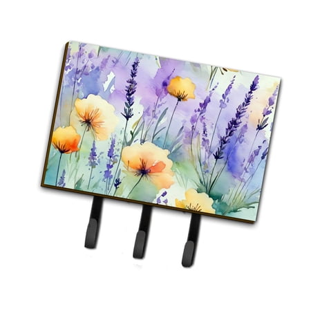 Lavender in Watercolor Leash or Key Holder 6 in x 9 in
