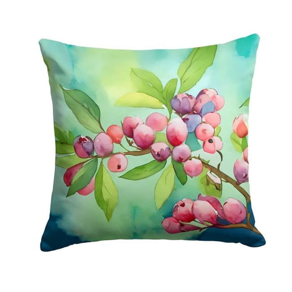 Carolines Treasures DAC1634PW1414 14 x 14 in. Connecticut Mountain Laurels in Watercolor Throw Pillow