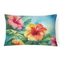 thumbnail image 1 of Carolines Treasures DAC1641PW1216 16 x 12 in. Unisex Hawaii Hawaiian Hibiscus in Watercolor Fabric Decorative Pillow, 1 of 4