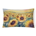 thumbnail image 1 of Carolines Treasures DAC1653PW1216 16 x 12 in. Unisex Kansas Sunflowers in Watercolor Fabric Decorative Pillow, 1 of 4