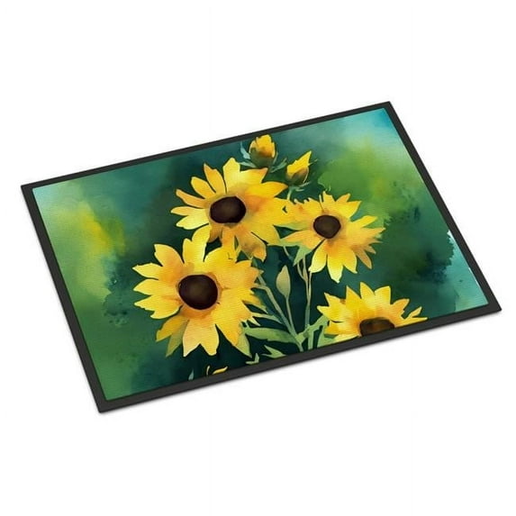 Carolines Treasures DAC1657MAT 18 x 27 in. Unisex Kentucky Goldenrod in Watercolor Doormat