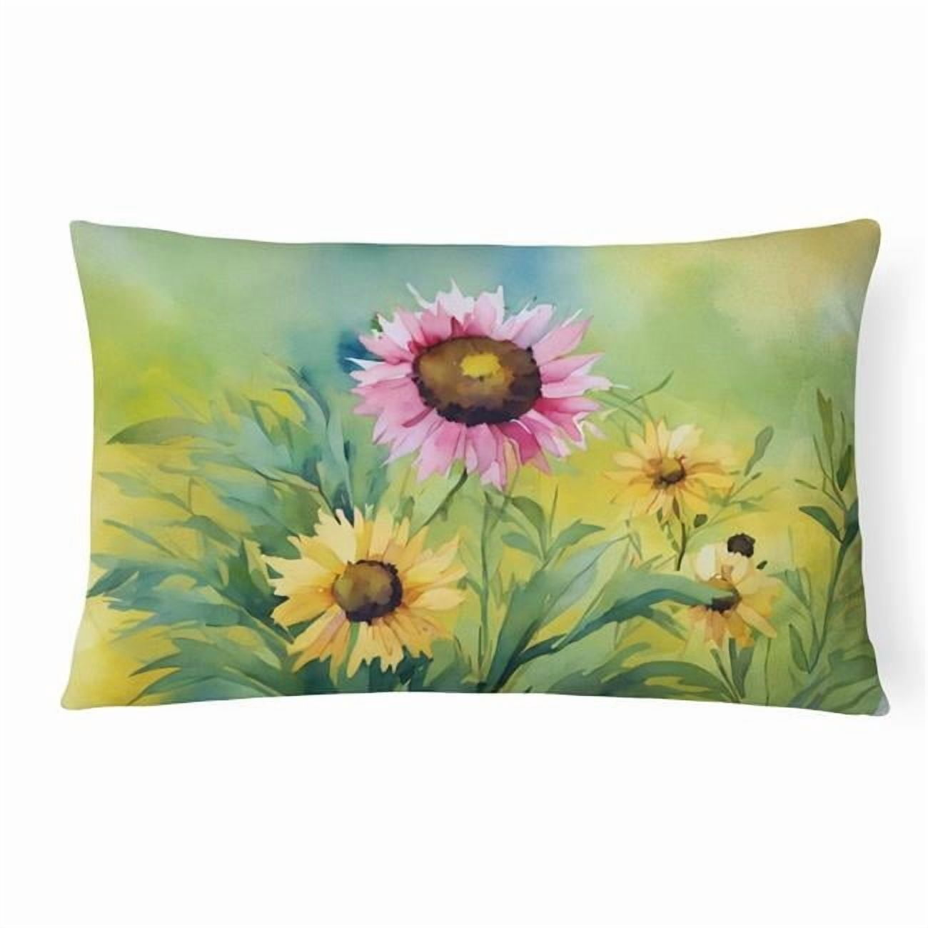 Carolines Treasures DAC1658PW1216 16 x 12 in. Unisex Kentucky Goldenrod in Watercolor Fabric Decorative Pillow