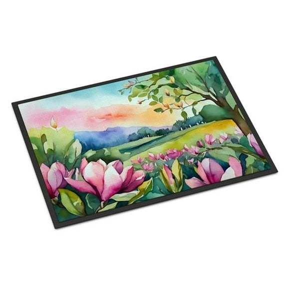 Carolines Treasures DAC1660JMAT 24 x 36 in. Unisex Louisiana Magnolias in Watercolor Indoor or Outdoor Mat