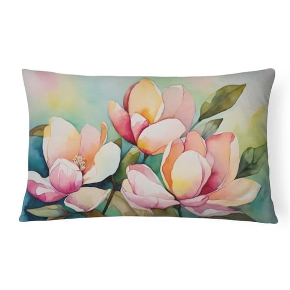 Carolines Treasures DAC1676PW1216 16 x 12 in. Unisex Mississippi Magnolia in Watercolor Fabric Decorative Pillow