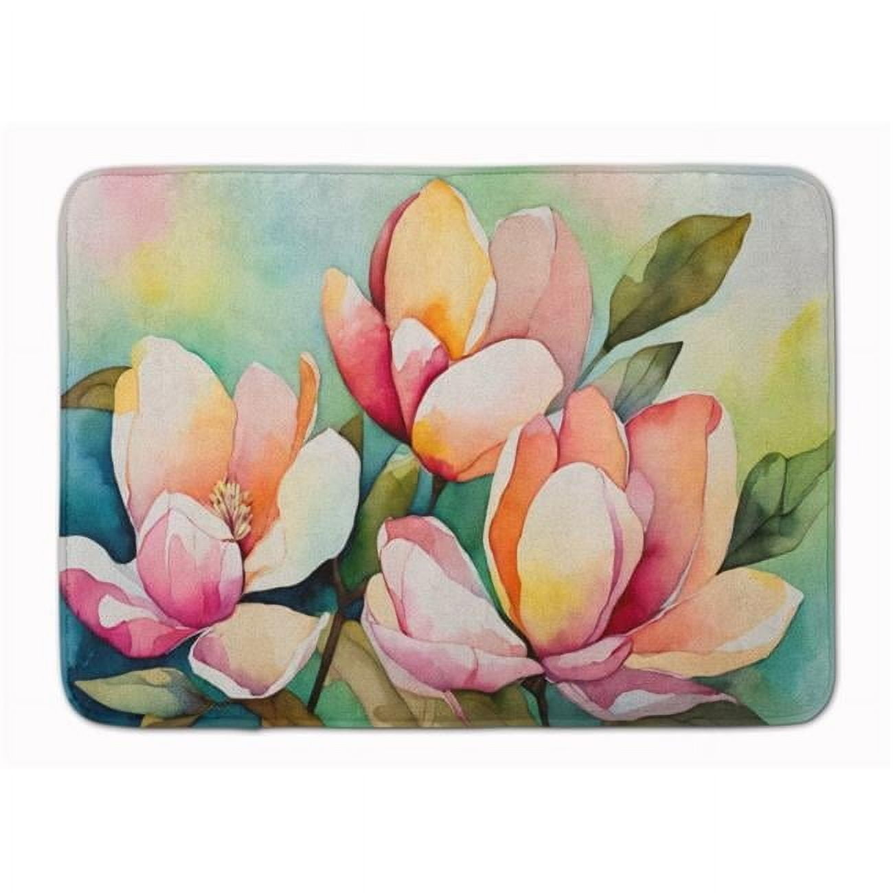 Carolines Treasures DAC1676RUG 19 x 27 in. Unisex Mississippi Magnolia in Watercolor Memory Foam Kitchen Mat