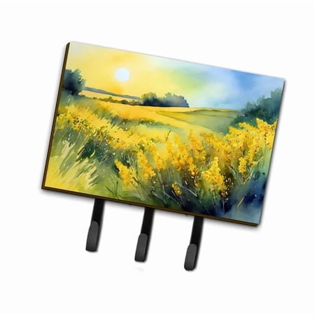 Nebraska Goldenrod in Watercolor Leash or Key Holder 6 in x 9 in
