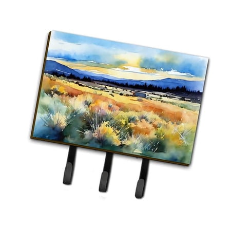 Nevada Sagebrush in Watercolor Leash or Key Holder 6 in x 9 in