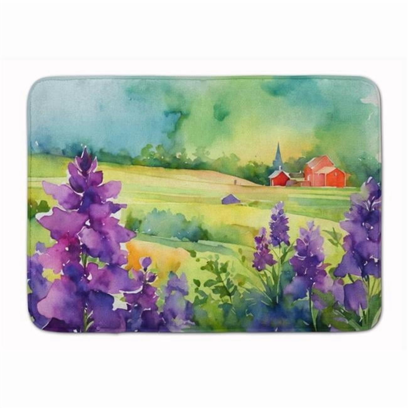 Carolines Treasures DAC1688RUG 19 x 27 in. Unisex Jersey Violet in Watercolor Memory Foam Kitchen Mat