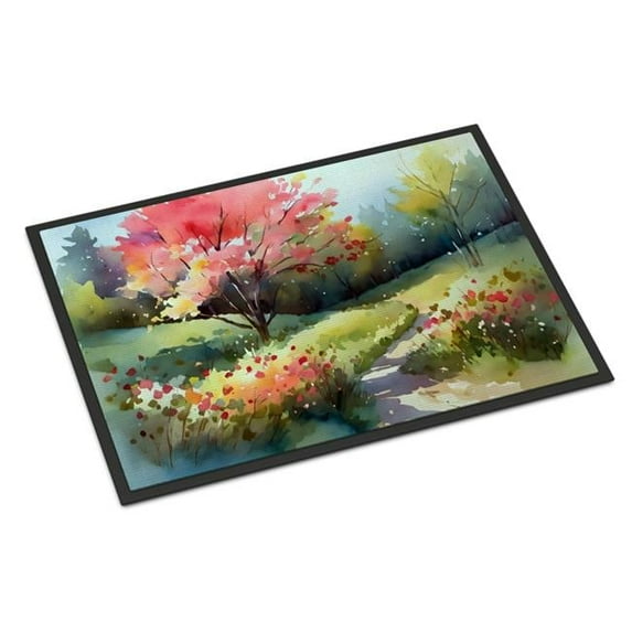 Carolines Treasures DAC1693JMAT 24 x 36 in. Unisex North Carolina Dogwoods in Watercolor Indoor or Outdoor Mat
