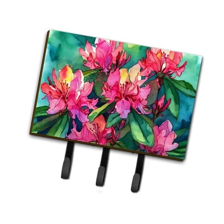 West Virginia Rhododendrons in Watercolor Leash or Key Holder 6 in x 9 in