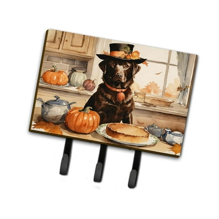 Bichon Frise Fall Kitchen Pumpkins Leash or Key Holder 6 in x 9 in