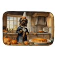 thumbnail image 1 of Carolines Treasures DAC1753DDM 21 x 14 in. Unisex Briard Fall Kitchen Pumpkins Dish Drying Mat, 1 of 5