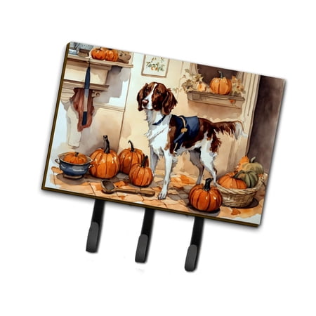 Brittany Fall Kitchen Pumpkins Leash or Key Holder 6 in x 9 in
