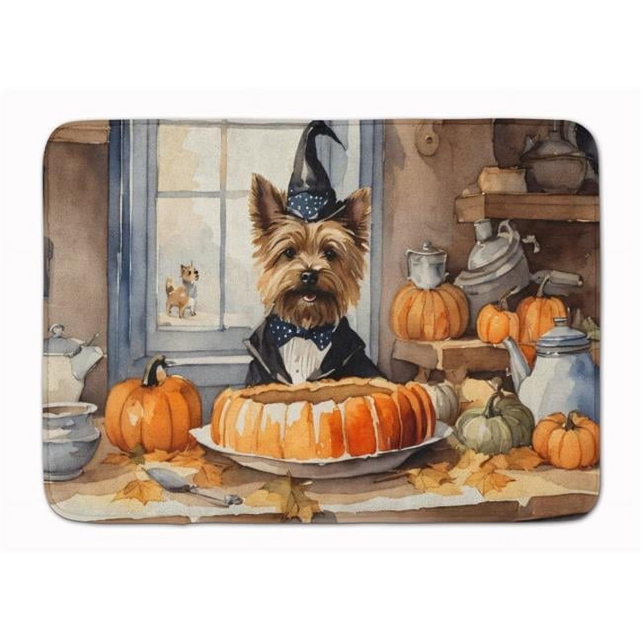 Carolines Treasures DAC1758RUG 19 x 27 in. Unisex Cairn Terrier Fall Kitchen Pumpkins Memory Foam Kitchen Mat
