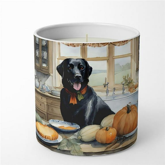 Carolines Treasures DAC1786CDL 10 oz Unisex Black Lab Fall Kitchen Pumpkins Decorative Soy Candle
