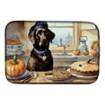 thumbnail image 1 of Carolines Treasures DAC1789DDM 21 x 14 in. Unisex Chocolate Lab Fall Kitchen Pumpkins Dish Drying Mat, 1 of 5