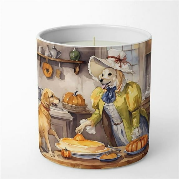Carolines Treasures DAC1791CDL 10 oz Unisex Yellow Lab Fall Kitchen Pumpkins Decorative Soy Candle