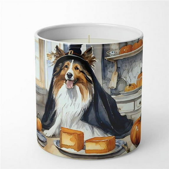 Carolines Treasures DAC1813CDL 10 oz Unisex Sheltie Fall Kitchen Pumpkins Decorative Soy Candle