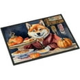 thumbnail image 1 of Carolines Treasures DAC1814MAT 18 x 27 in. Unisex Shiba Inu Fall Kitchen Pumpkins Doormat, 1 of 5