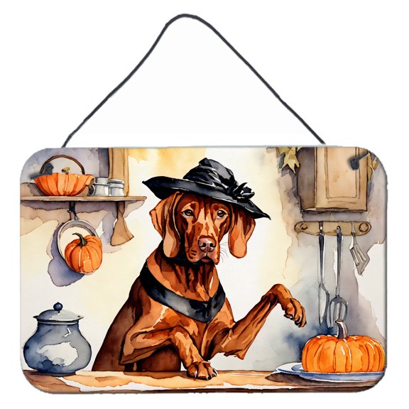 Carolines Treasures DAC1821DS812 12 x 8 in. Unisex Vizsla Fall Kitchen Pumpkins Wall or Door Hanging Prints