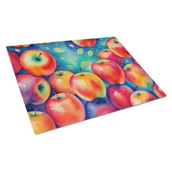 Carolines Treasures DAC1831LCB 15 x 12 in. Colorful Apples Glass Cutting Board - Large