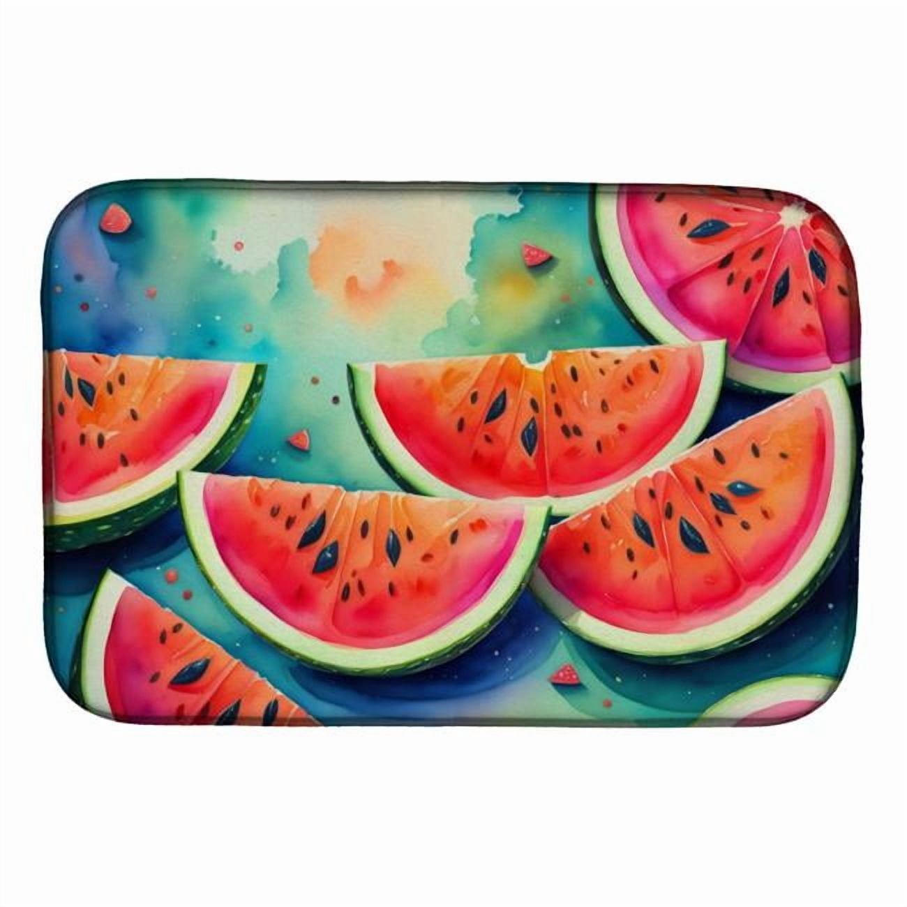 Carolines Treasures DAC1844DDM 21 x 14 in. Colorful Watermelons Dish Drying Mat