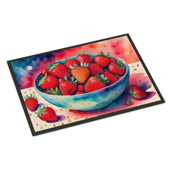 Carolines Treasures DAC1863MAT 18 x 27 in. Unisex Colorful Strawberries Doormat