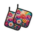 thumbnail image 1 of Colorful Carnations Pair of Pot Holders, 1 of 2