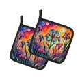 thumbnail image 1 of Colorful Iris Pair of Pot Holders, 1 of 2