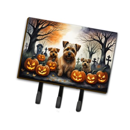 Norfolk Terrier Spooky Halloween Leash or Key Holder 6 in x 9 in