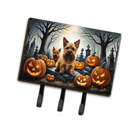 Norwich Terrier Spooky Halloween Leash or Key Holder 6 in x 9 in