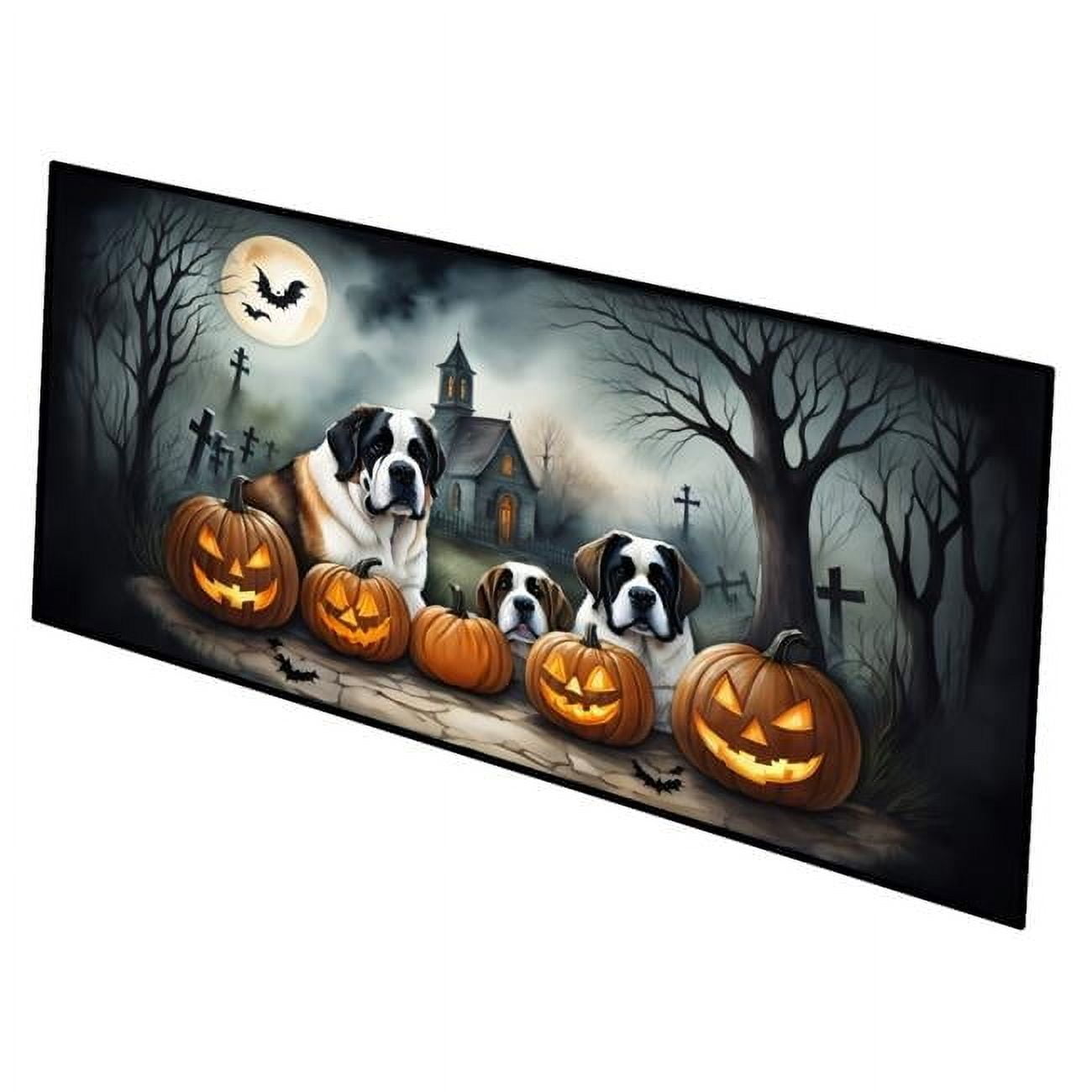 Saint Bernard Spooky Halloween Runner Mat 28x58 58 in x 28 in