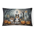 thumbnail image 1 of Carolines Treasures DAC2053PW1216 16 x 12 in. Unisex Sheltie Spooky Halloween Fabric Decorative Pillow, 1 of 4