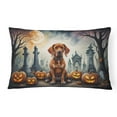 thumbnail image 1 of Carolines Treasures DAC2056PW1216 16 x 12 in. Unisex Vizsla Spooky Halloween Fabric Decorative Pillow, 1 of 4