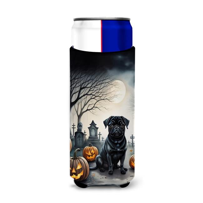Carolines treasures dac2065muk 0 25 x 6 5 x 4 in black pug spooky