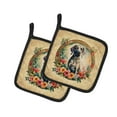 thumbnail image 1 of Carolines Treasures DAC2209PTHD 0.3 x 7.5 x 7.5 in. Weimaraner & Flowers Pot Holders, Set of 2, 1 of 2