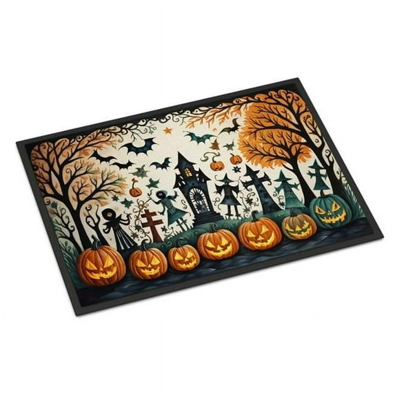 Carolines Treasures DAC2265MAT 18 x 27 in. Unisex Papel Picado Skeletons Spooky Halloween Doormat