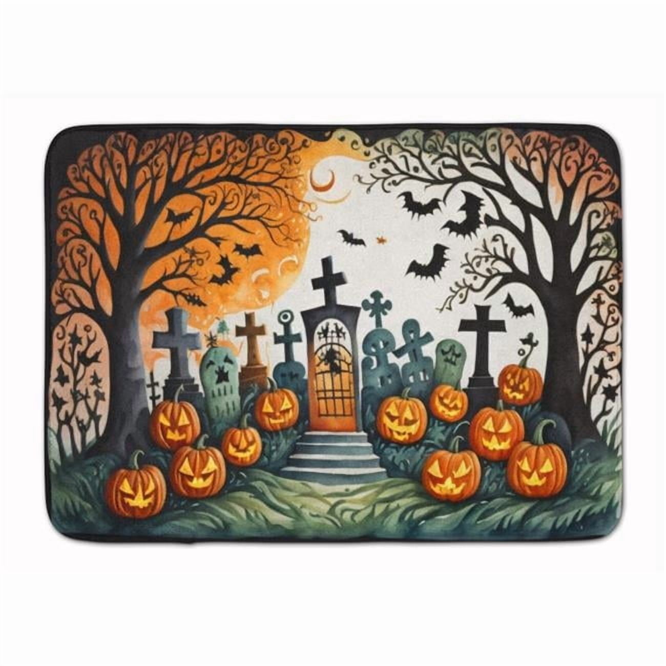 Carolines Treasures DAC2267RUG 19 x 27 in. Unisex Papel Picado Skeletons Spooky Halloween Memory Foam Kitchen Mat