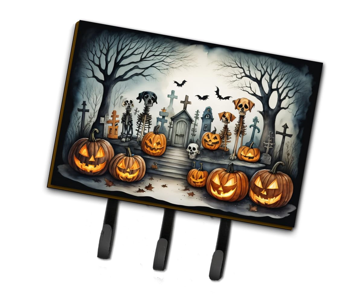 Pet Cemetery Spooky Halloween Leash or Key Holder 6 in x 9 in