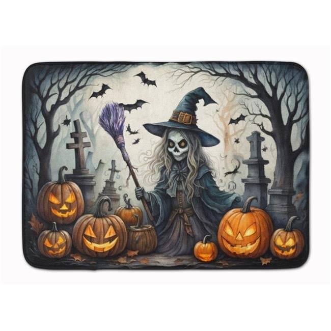 Carolines Treasures DAC2282RUG 19 x 27 in. Unisex Witch Spooky Halloween Memory Foam Kitchen Mat