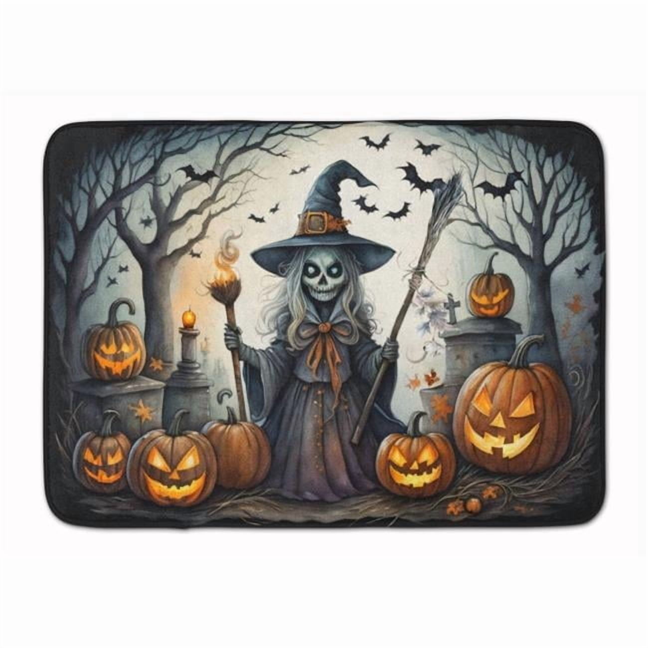 Carolines Treasures DAC2283RUG 19 x 27 in. Unisex Witch Spooky Halloween Memory Foam Kitchen Mat