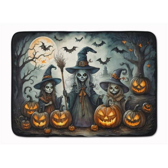 Carolines Treasures DAC2284RUG 19 x 27 in. Unisex Witches Spooky Halloween Memory Foam Kitchen Mat
