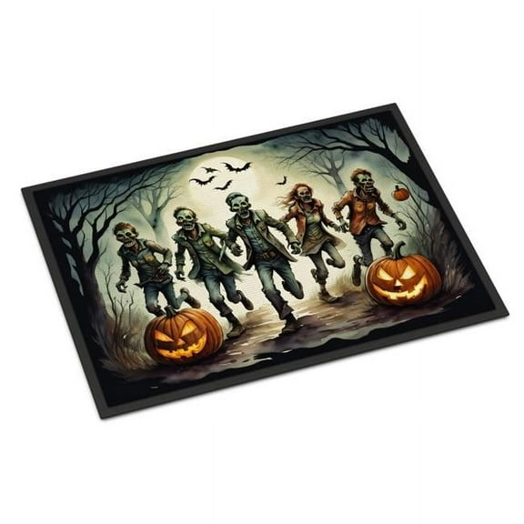 Carolines Treasures DAC2288JMAT 24 x 36 in. Unisex Zombies Spooky Halloween Indoor or Outdoor Mat