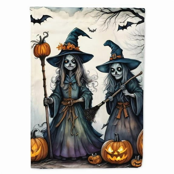 Carolines Treasures DAC2291CHF 40 x 28 in. Witches Spooky Halloween House Flag