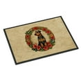 thumbnail image 1 of Carolines Treasures DAC2296JMAT 24 x 36 in. Unisex Airedale Terrier Christmas Flowers Doormat, 1 of 6