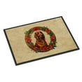 thumbnail image 1 of Carolines Treasures DAC2376MAT 18 x 27 in. Unisex Irish Setter Christmas Flowers Doormat, 1 of 5